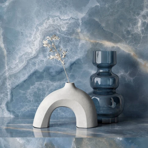 Marmor Klinker Lux Cirrus Blå Polerad 60x120 cm